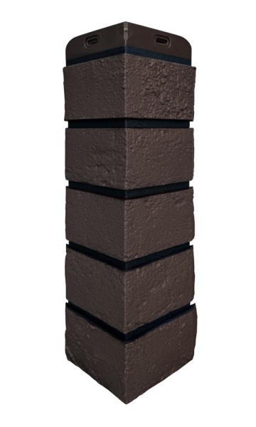 Угол Grand Line состаренный кирпич премиум Шоколадный (шов RAL 9005) купить в Орске