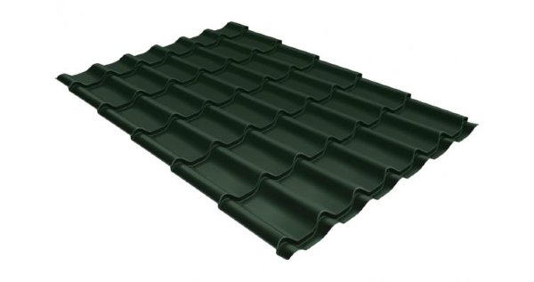 Металлочерепица классик 0,5 Satin RR 11 темно-зеленый купить в Орске